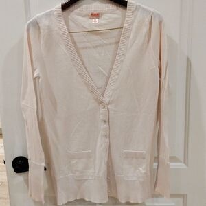 Mossimo Button Down Cardigan Size Large Cream Color